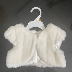 Toddler White Fur Vest